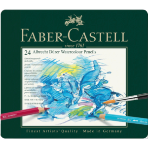 Lapices Acuarelables caja metálica de 24 unidades Faber Castell